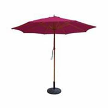 Propation 9 Ft. Wood Market Umbrella - Burgundy PR335435